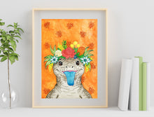 Blue-tongue Lizard Art Print | Australian Wildlife Wall Art