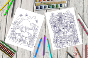 Fungi Colouring Pack 1 - Sami Sparrow