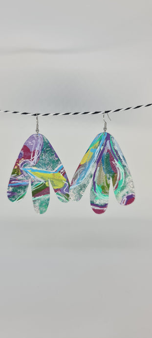 Flow Painted Canvas Earrings 11