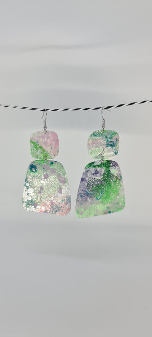 Flow Painted Canvas Earrings 9