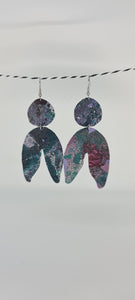 Galaxy Painted Canvas Earrings 4