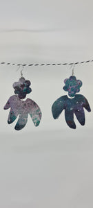 Galaxy Painted Canvas Earrings 2